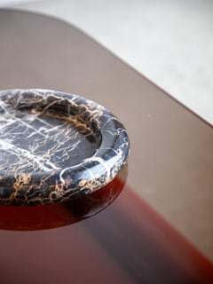 Black Marble Round Ashtray or Empty Pockets by Sergio Asti