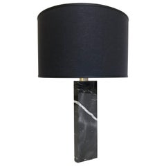 Black Marble Sculpted Table Lamp by Brajak Vitberg