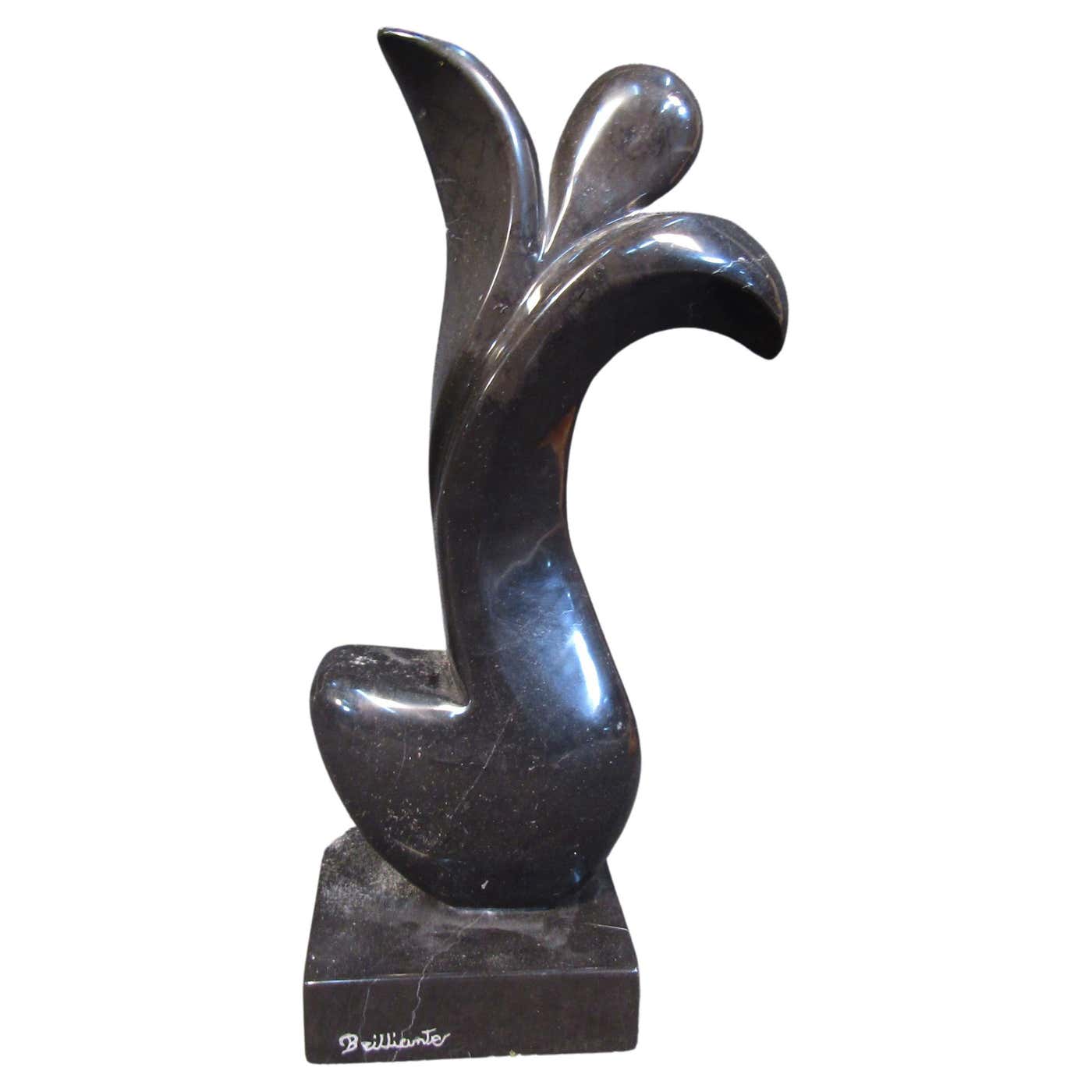 Black Marble Sculpture Signed Brilliante For Sale At 1stDibs black-marble-sculpture-signed-brilliante-for-sale-at-1stdibs