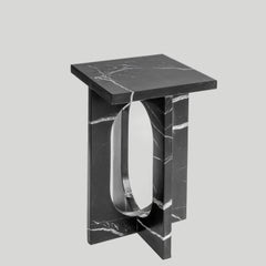 Black Marble Side Table 'BOND"