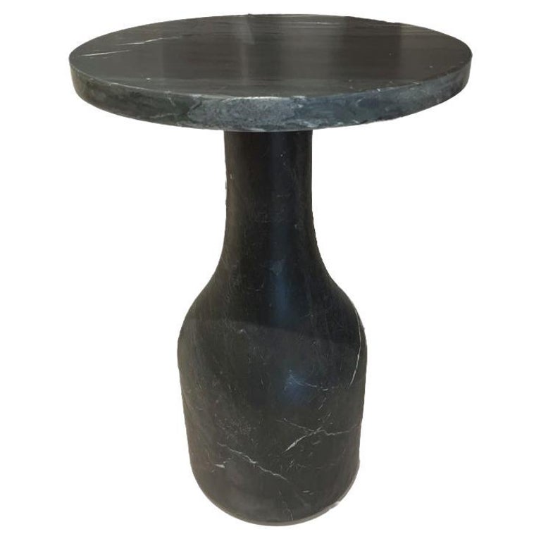 Black Marble Side Table at 1stDibs