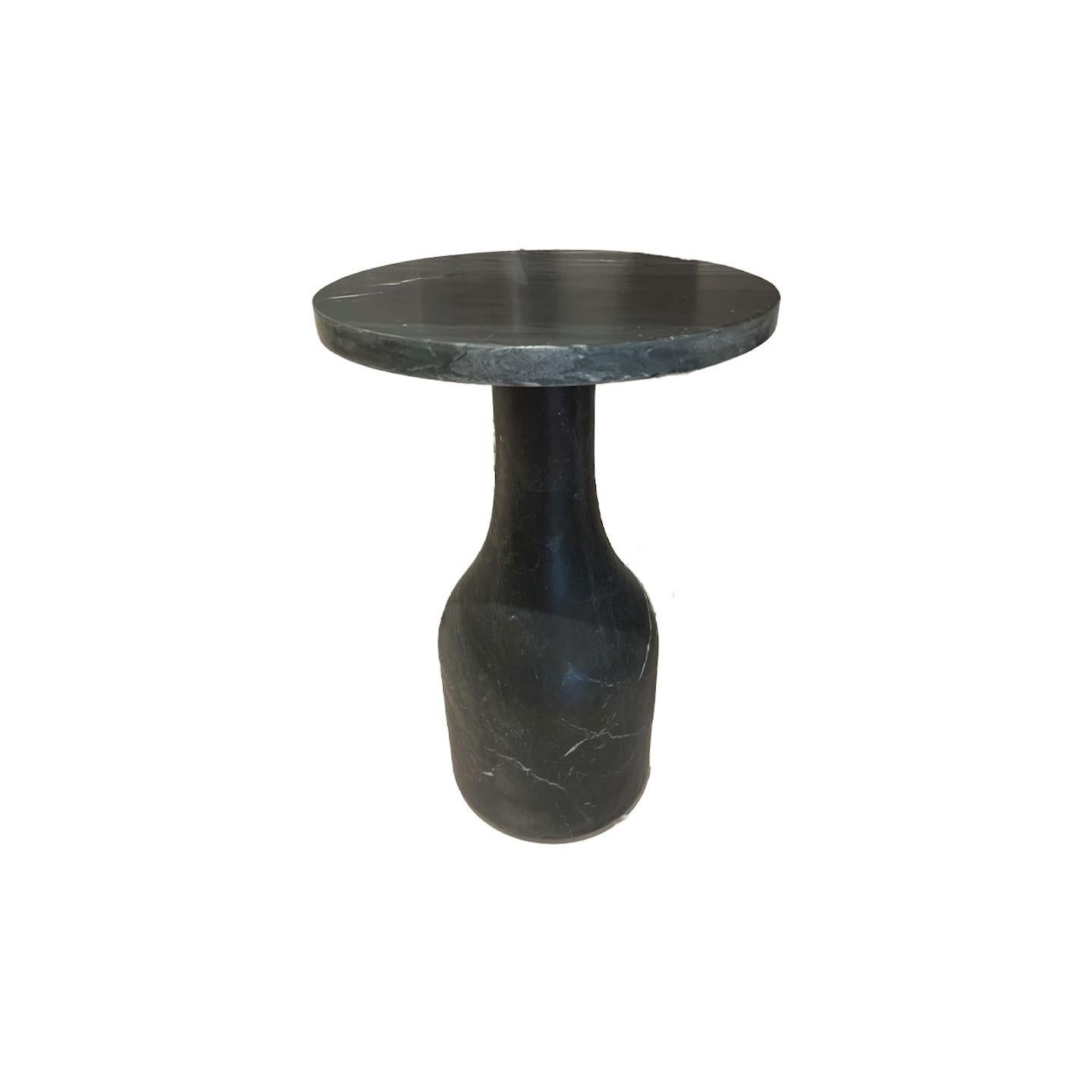 Black Marble Side Table For Sale