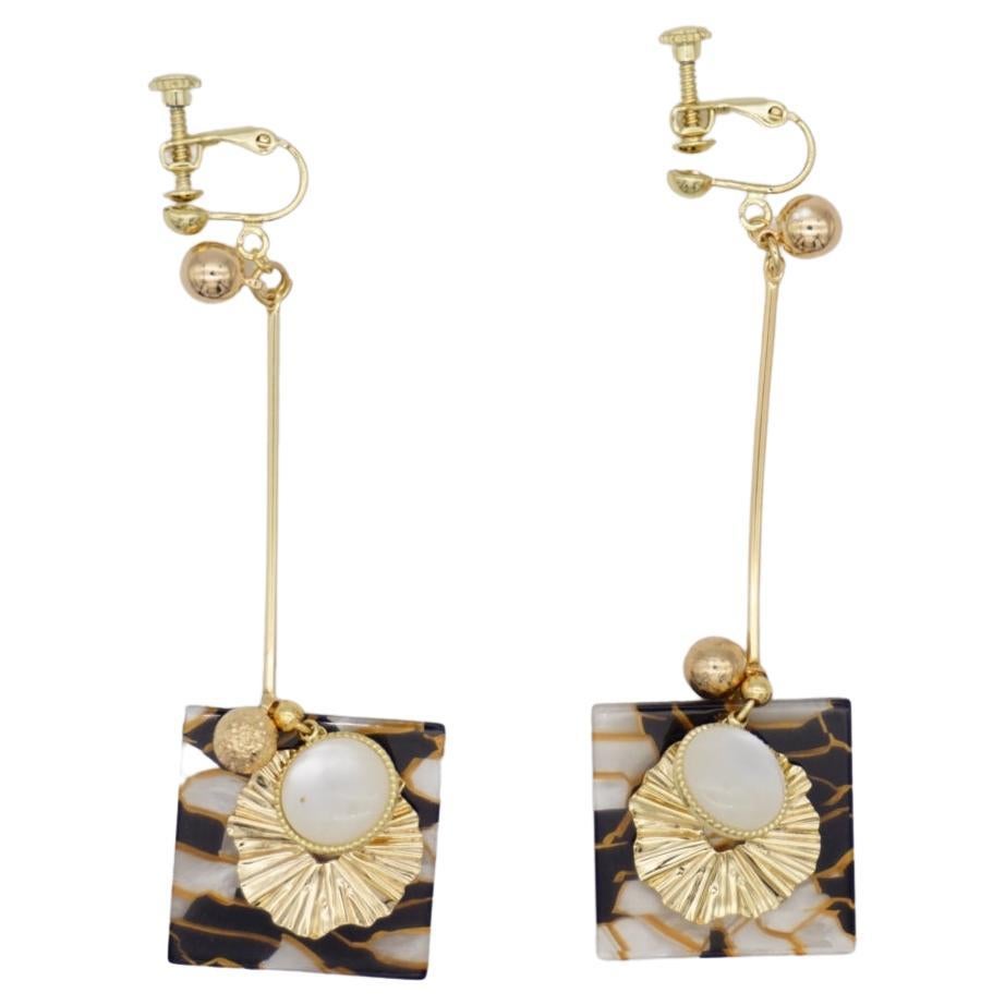 High quality and handmade. Excellent gift for lady.

Wear them on casual, prom, holiday...

Material: Alloy, Faux stone, Resin.

Size: 8.5*2.5 cm.

Weight: 6 g/ each.

_ _ _

Great for everyday wear. Come with velvet pouch and beautiful