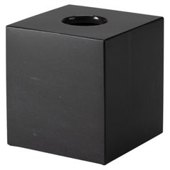 Caja de pañuelos cuadrada de mármol negro