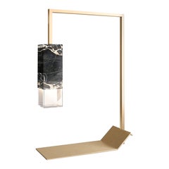 Tischlampe aus schwarzem Marmor, Farbausgabe von Formaminima