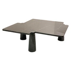 Retro Black Marble Tripod Coffee Table Model 
Eros
 by Angelo Mangiarotti