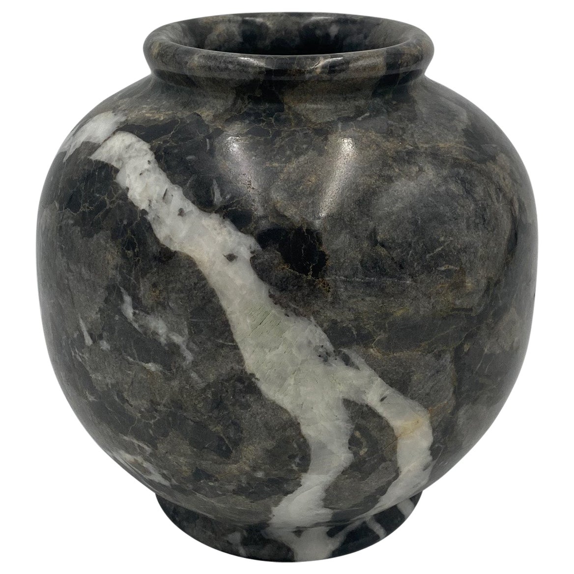 Black Marble Vase,  1980's