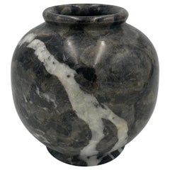 Black Marble Vase,  1980's