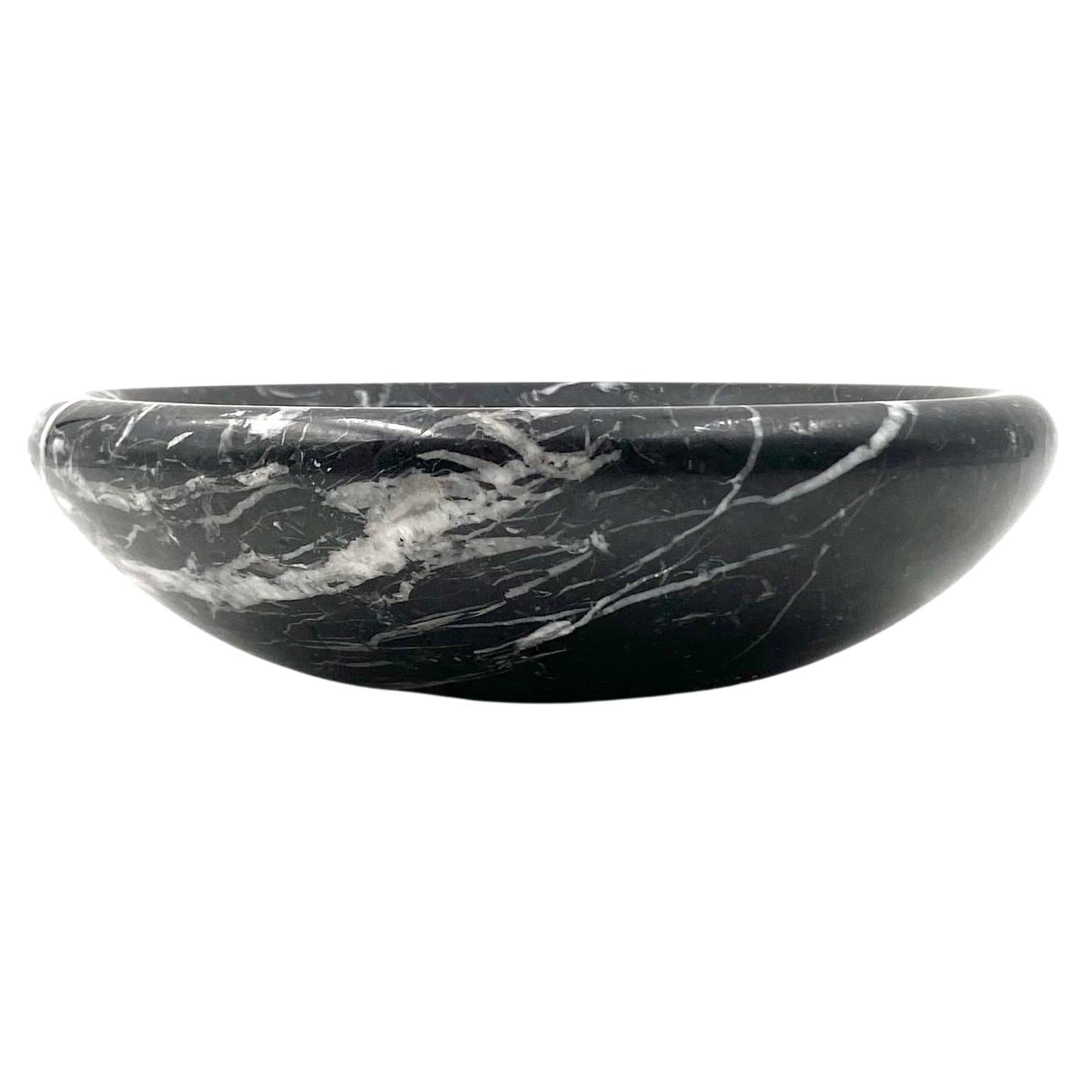 Vide poche / cenicero de mármol negro, Casigliani Italia, años 70