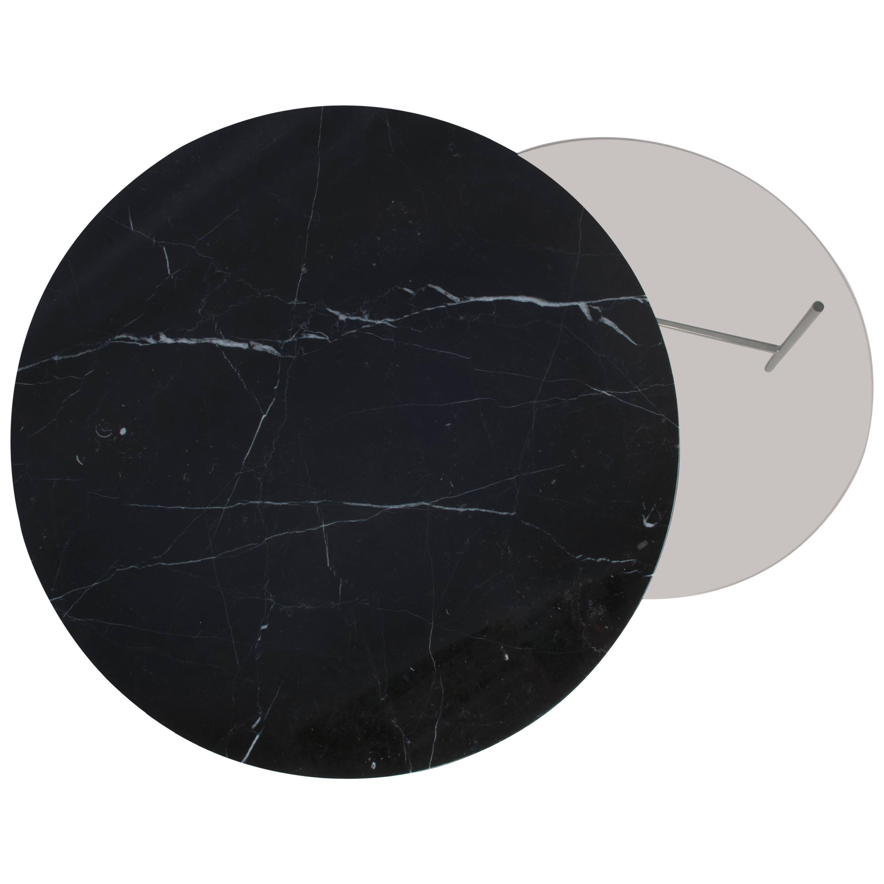 Table basse Zorro en marbre noir, Note Design Studio