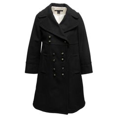 Peacoat negro Marc by Marc Jacobs de doble botonadura de lana virgen Talla US S