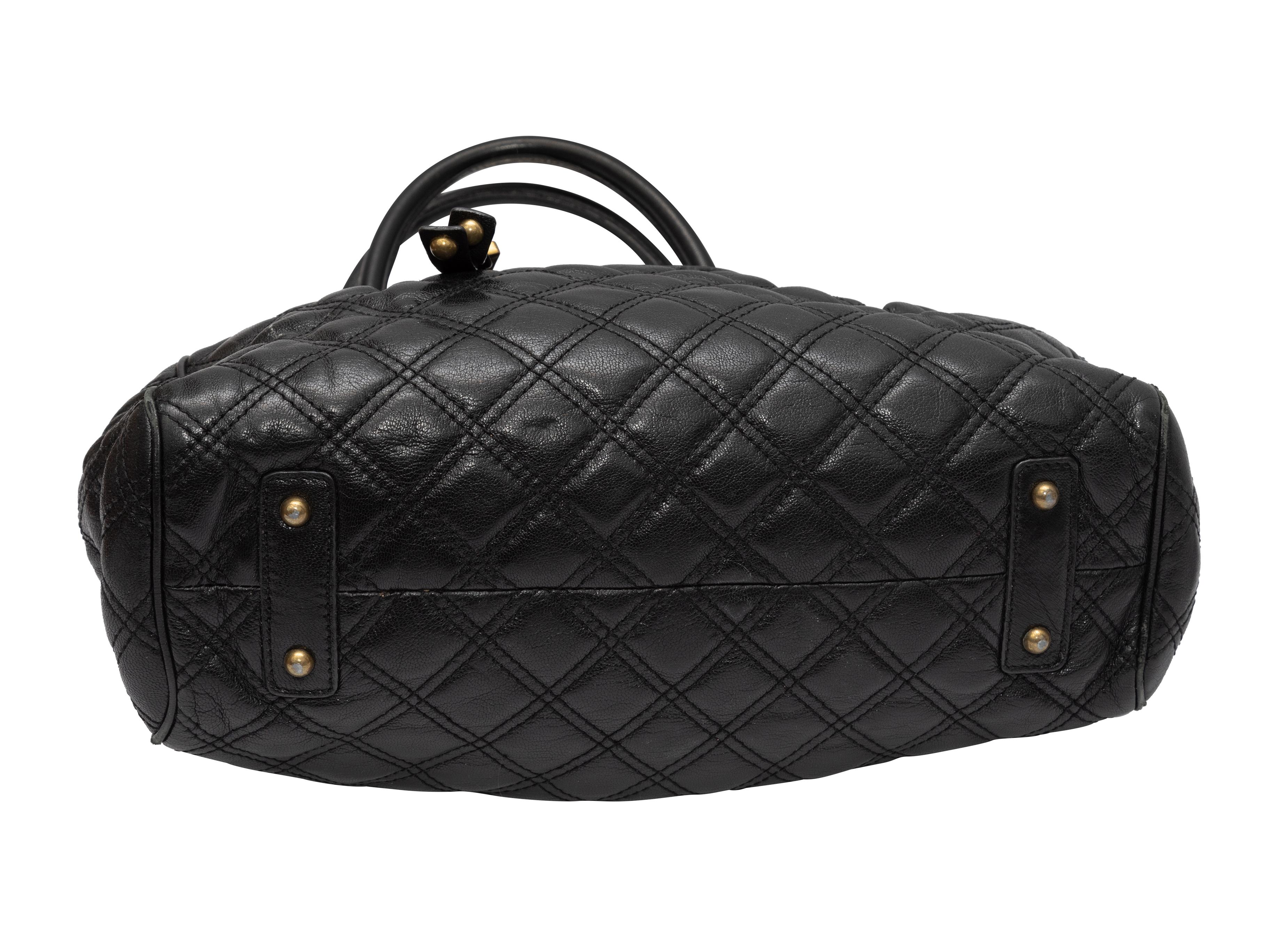 Marc Jacobs Black Quilted Leather Stam Handbag 1