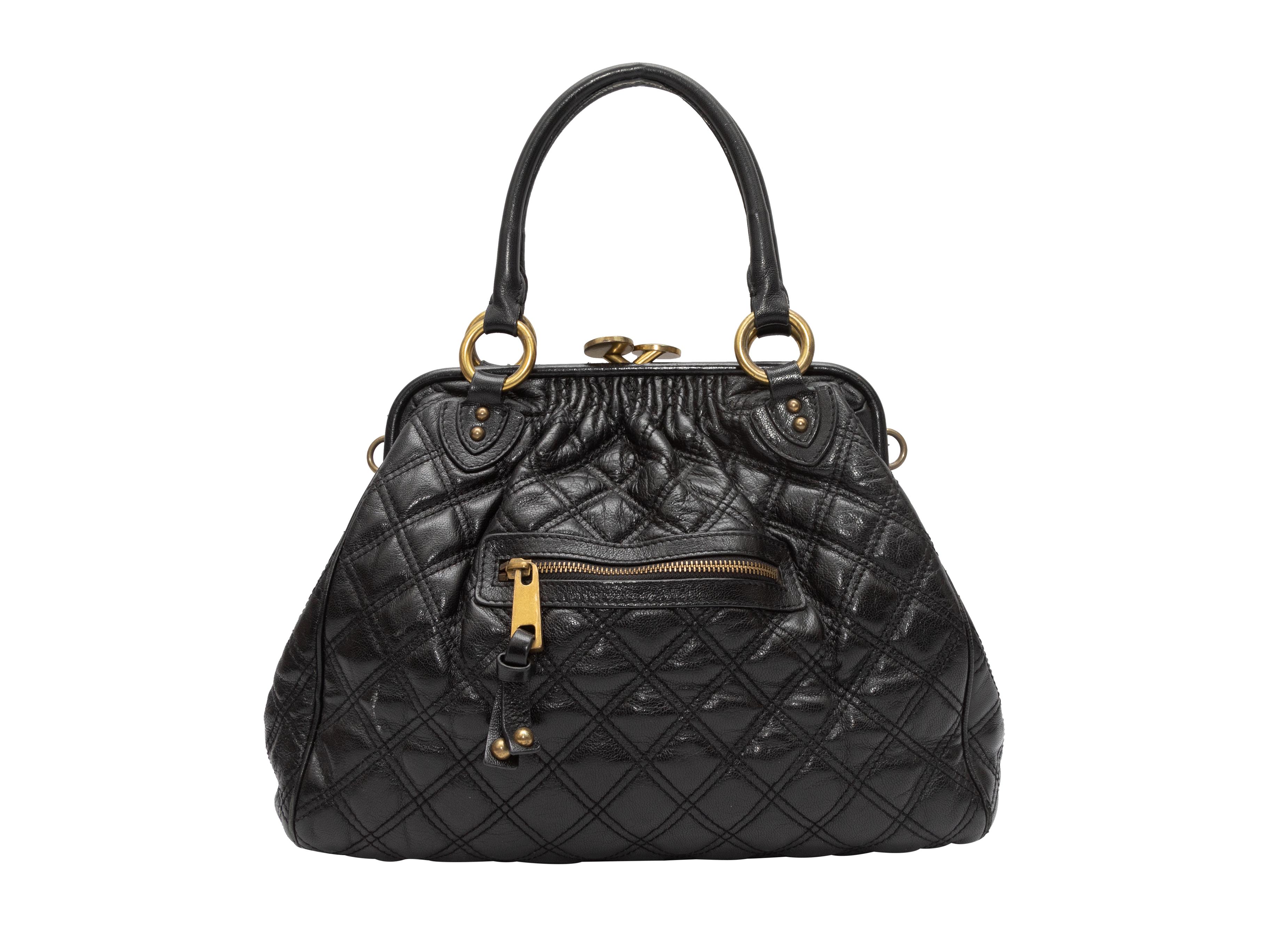 Marc Jacobs Black Quilted Leather Stam Handbag 3