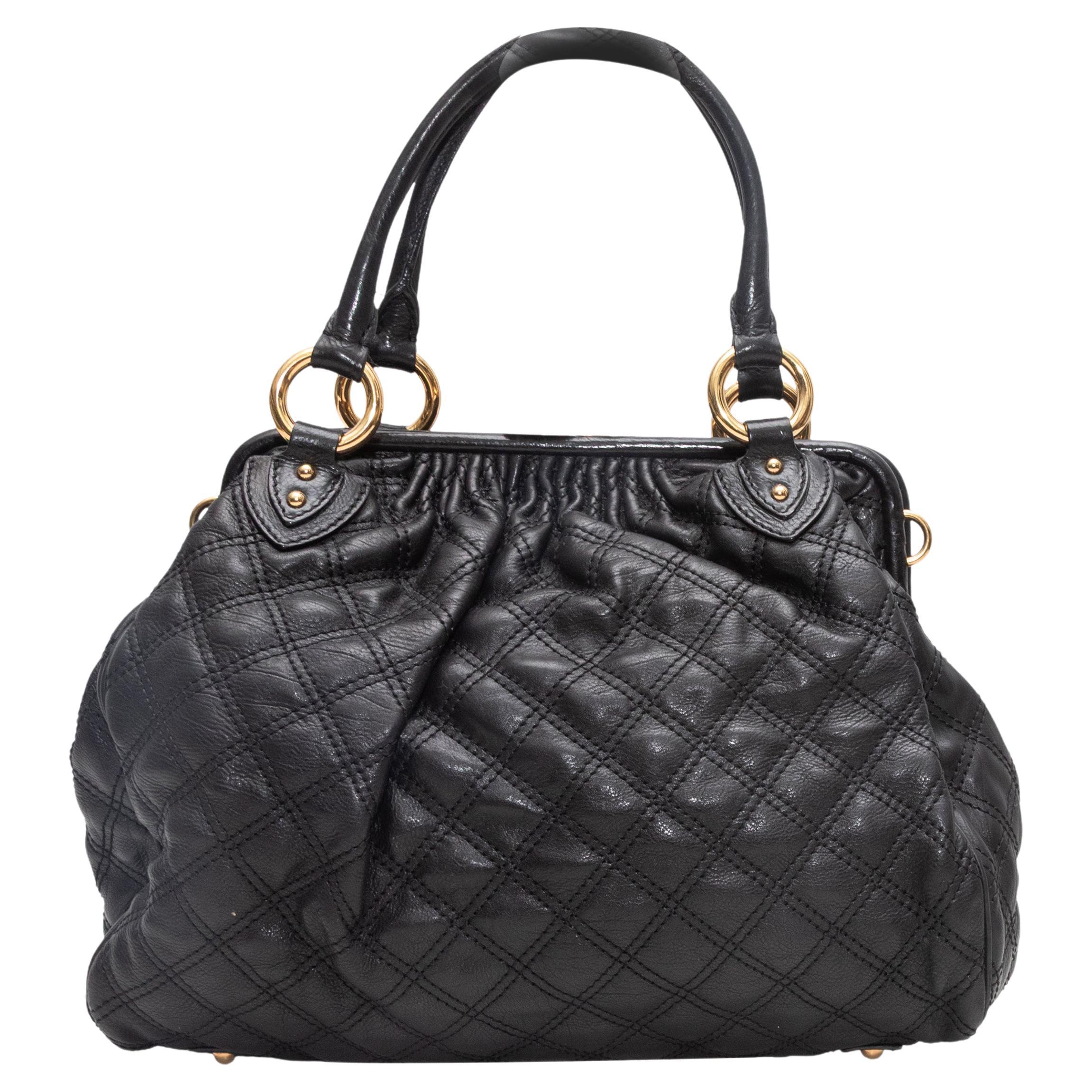 Black Marc Jacobs Quilted Stam Handbag