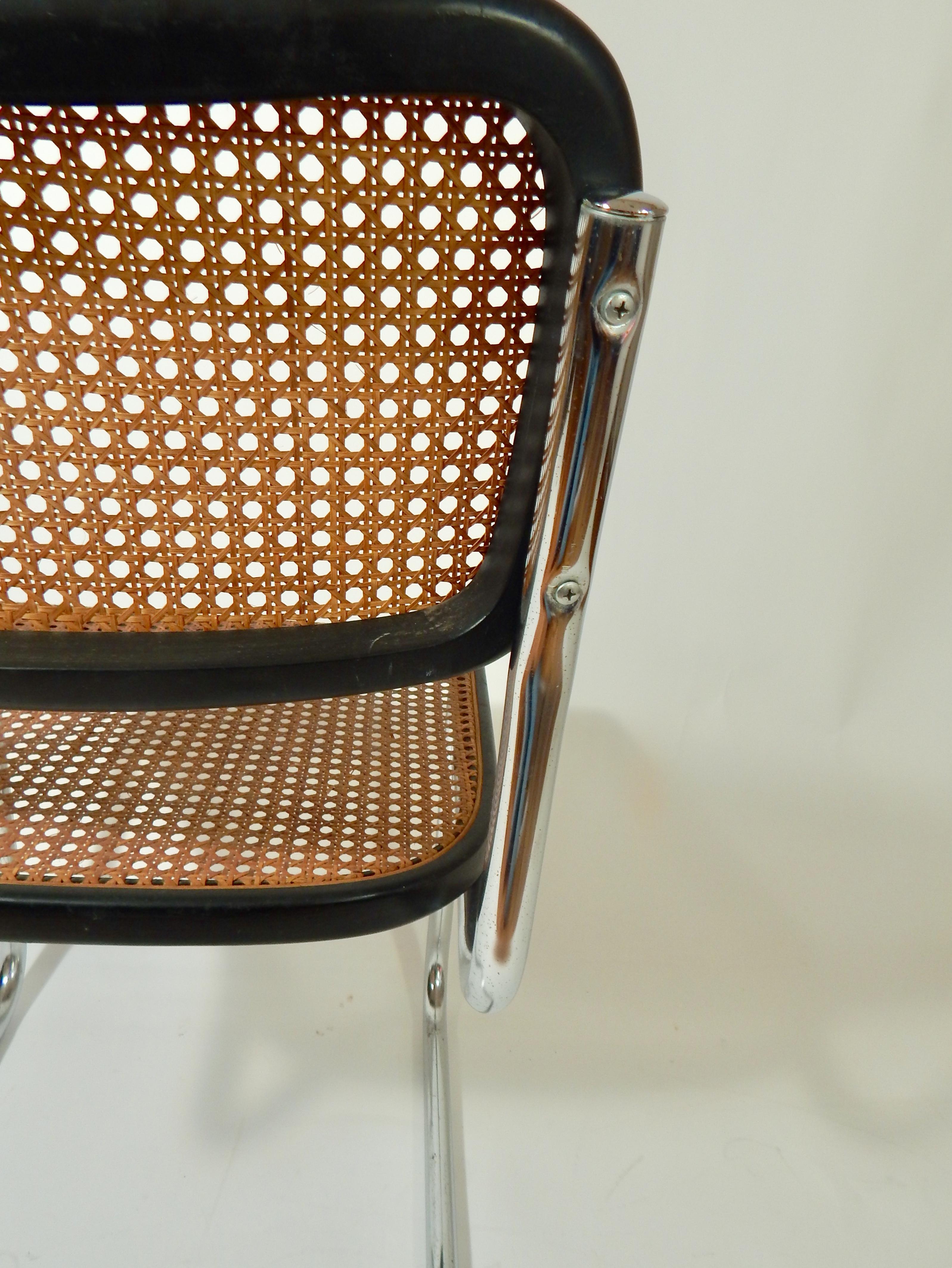 20th Century Black Marcel Breuer Cesca Chair