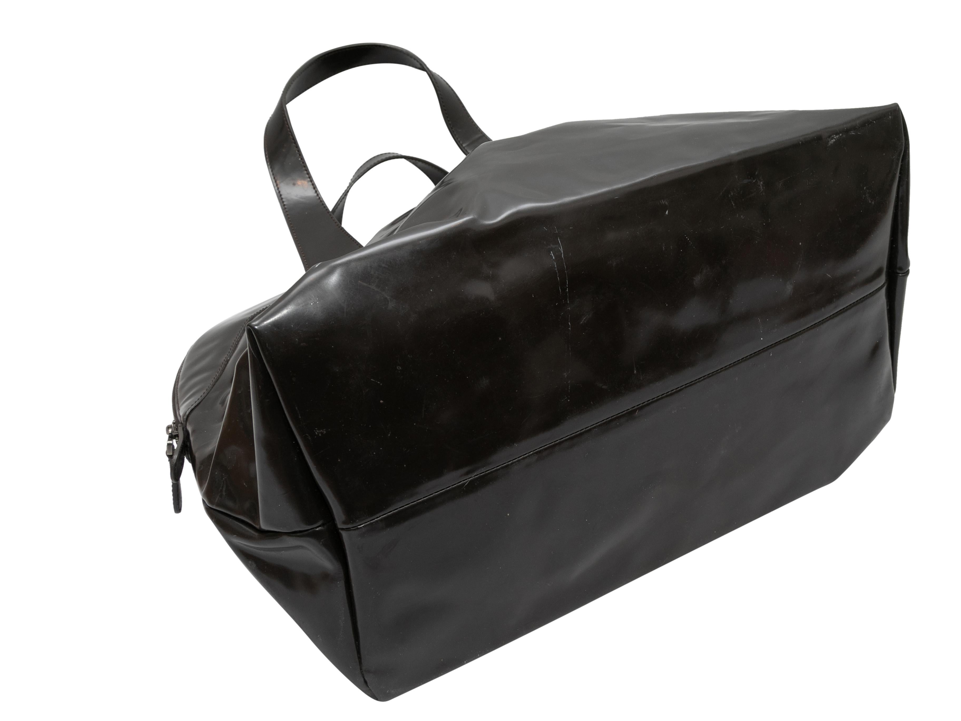 Schwarze Marni Patent-Bowler-Tasche mit Henkel im Angebot 1