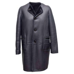 Black Marni Reversible Shearling Coat Size IT 40