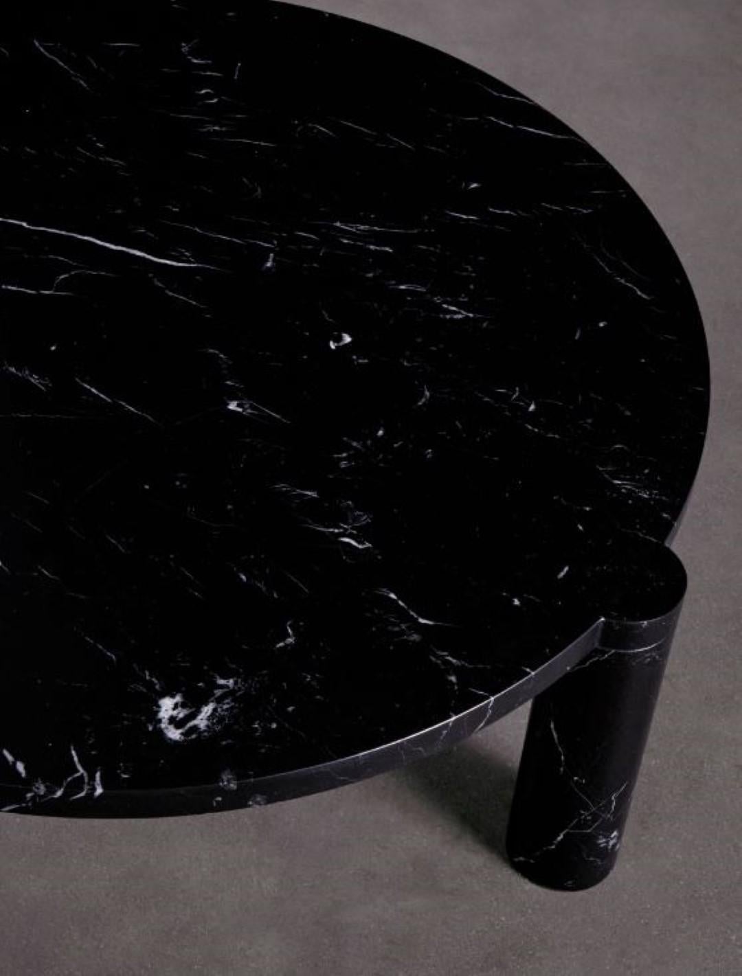 Other Black Marquina Marble Alexis 90 Coffee Table by Agglomerati For Sale