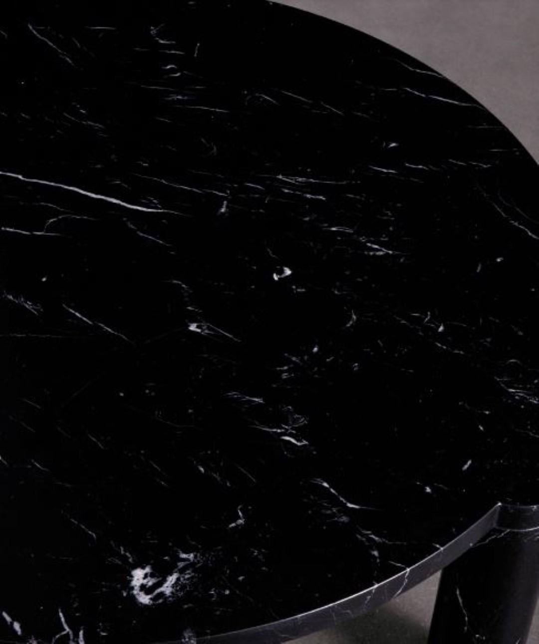 Black Marquina Marble Alexis 90 Coffee Table by Agglomerati In New Condition For Sale In Geneve, CH
