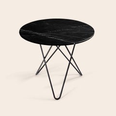 Black Marquina Marble and Black Steel Large Dining O Table by OxDenmarq
