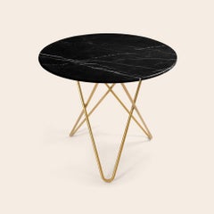 Großer Esstisch O aus schwarzem Marquina-Marmor und Messing von OxDenmarq