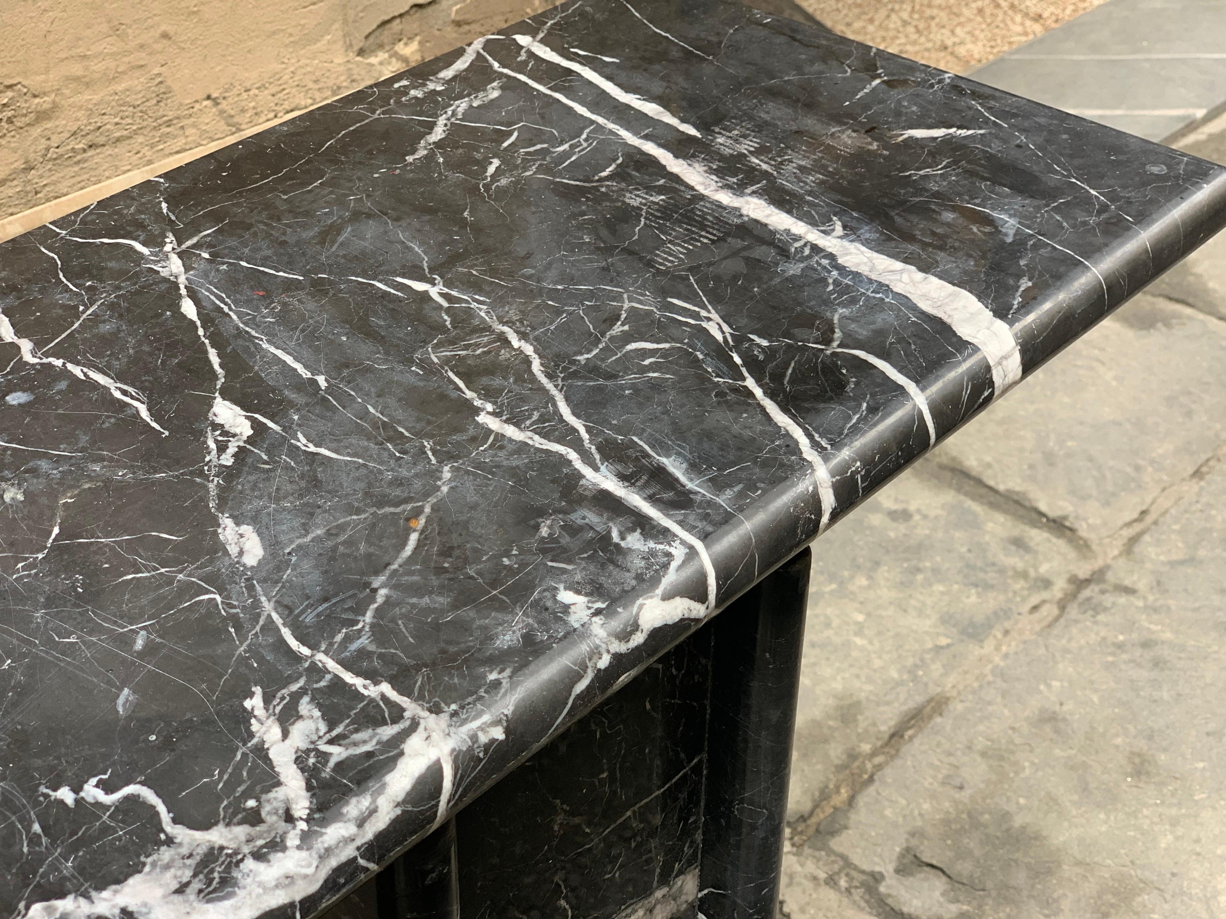 Black Marquina Marble Console, 1980 1