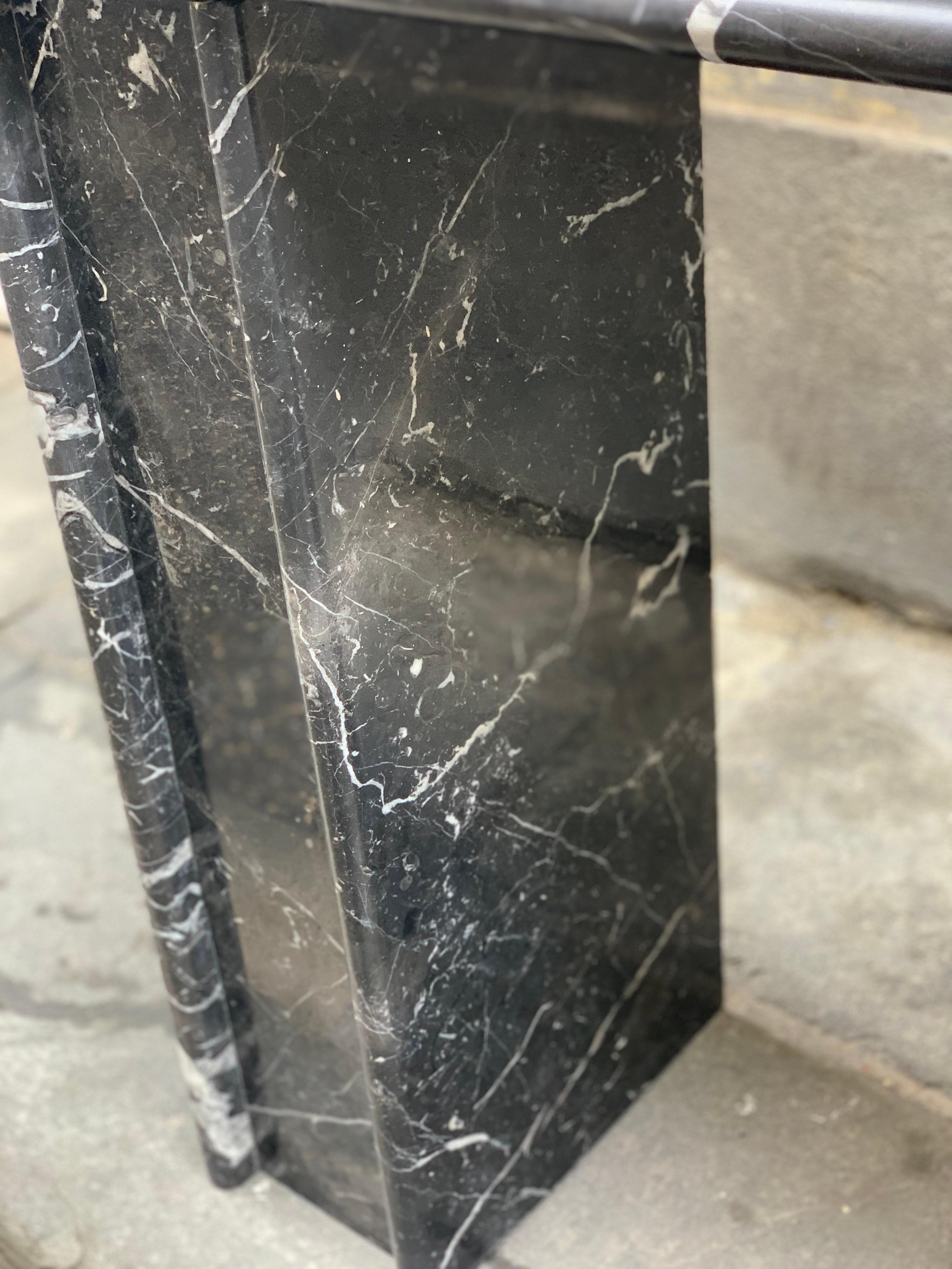 Black Marquina Marble Console, 1980 4