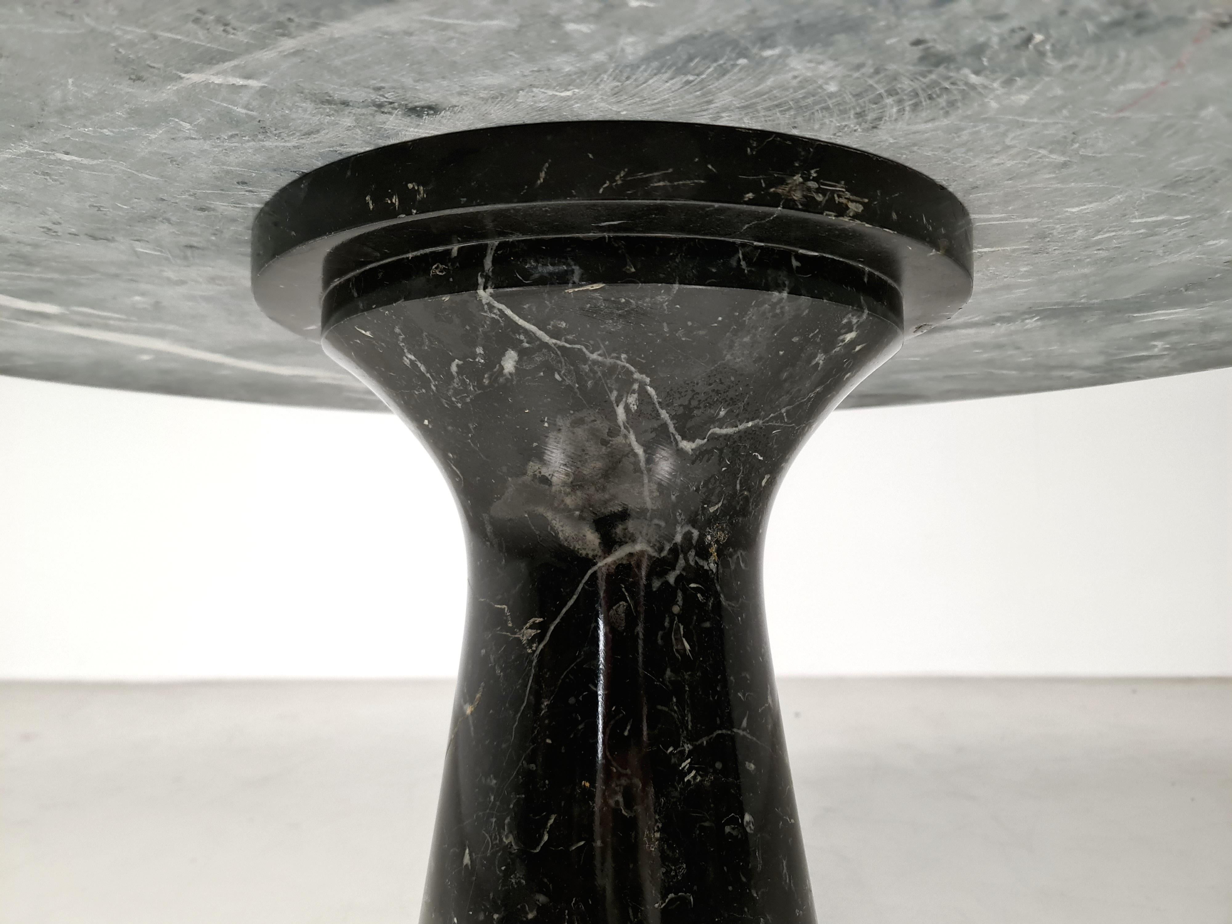 Black Marquina Marble Dining Table, Italy, 1970s In Good Condition In amstelveen, NL