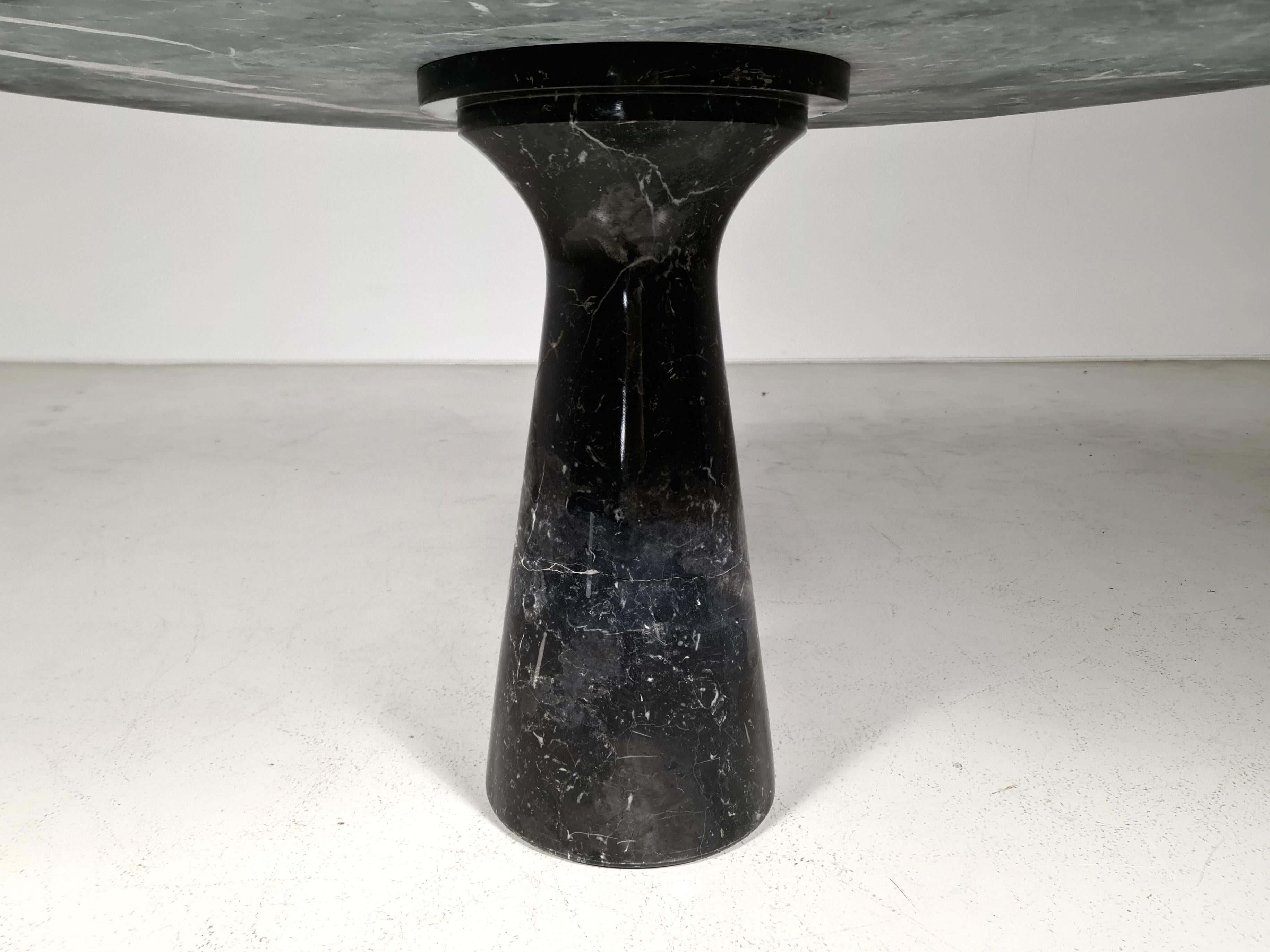 Late 20th Century Black Marquina Marble Dining Table, Italy, 1970s