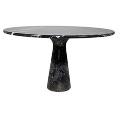Black Marquina Marble Dining Table, Italy, 1970s