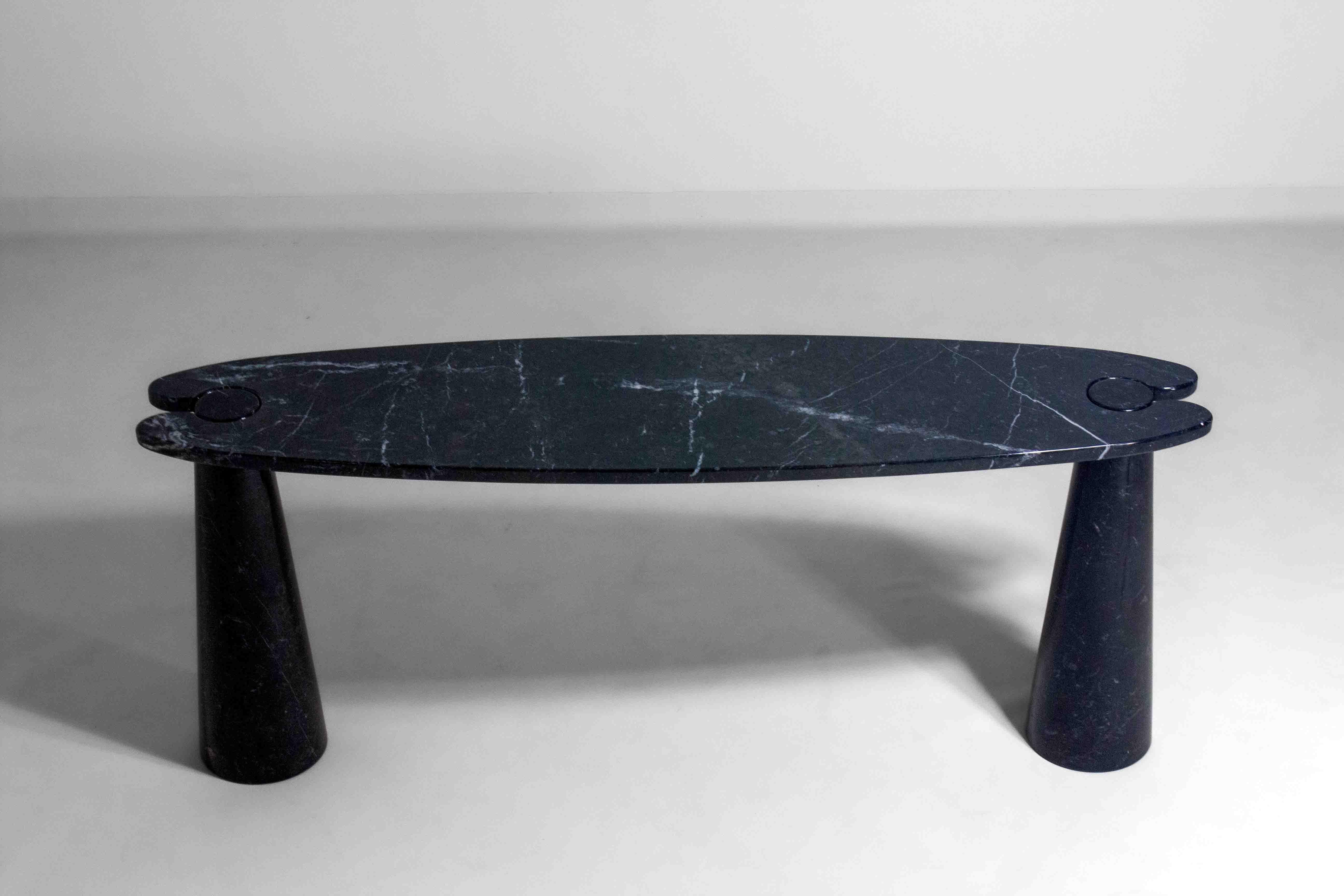 Schwarzer Konsolentisch „Eros“ aus Marquina-Marmor von Angelo Mangiarotti im Angebot 5