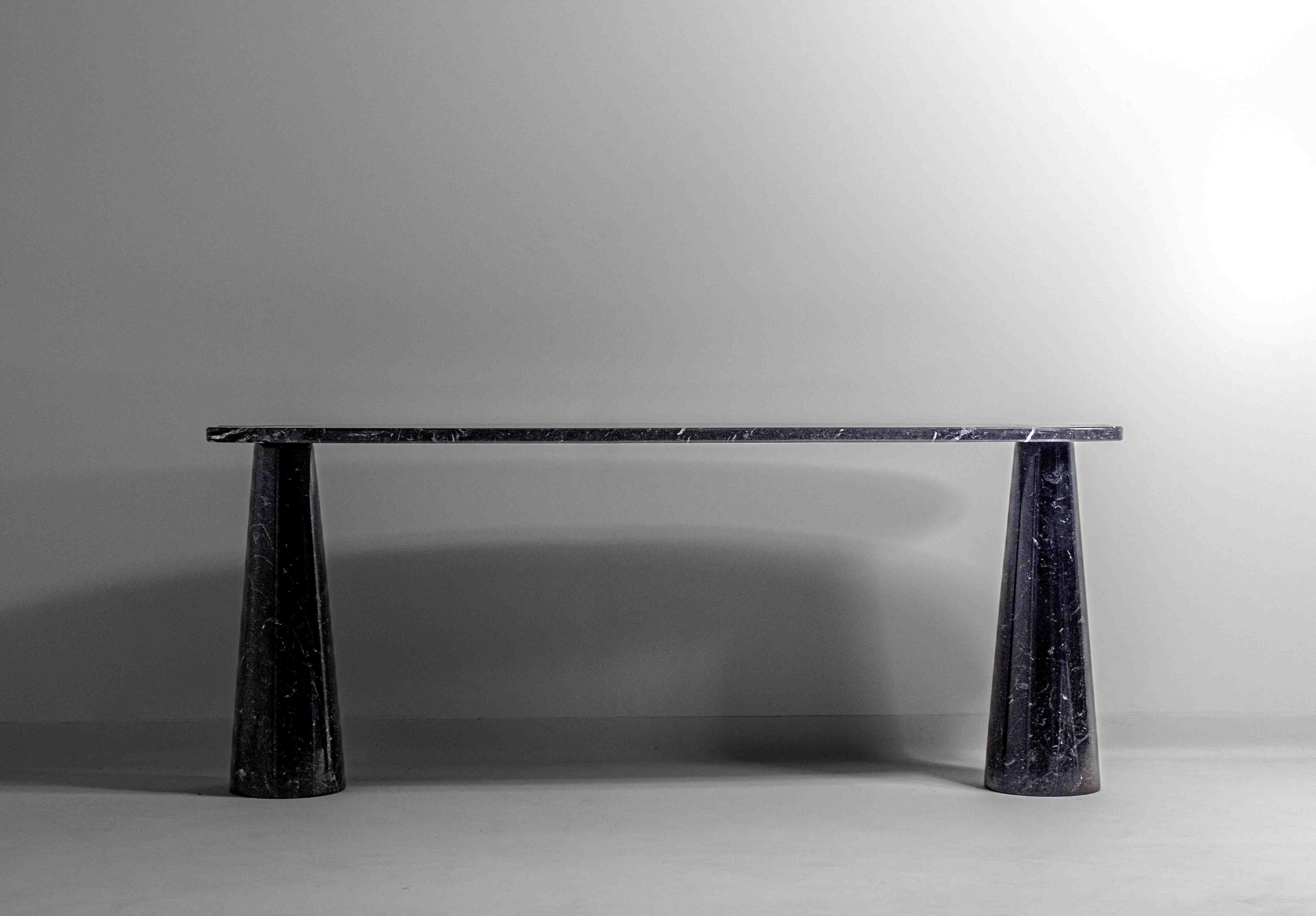 Schwarzer Konsolentisch „Eros“ aus Marquina-Marmor von Angelo Mangiarotti im Angebot 11