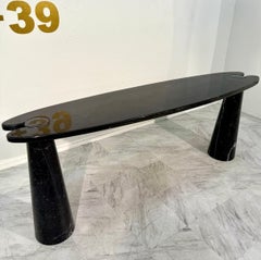 Black Marquina marble "Eros" console table by Angelo Mangiarotti
