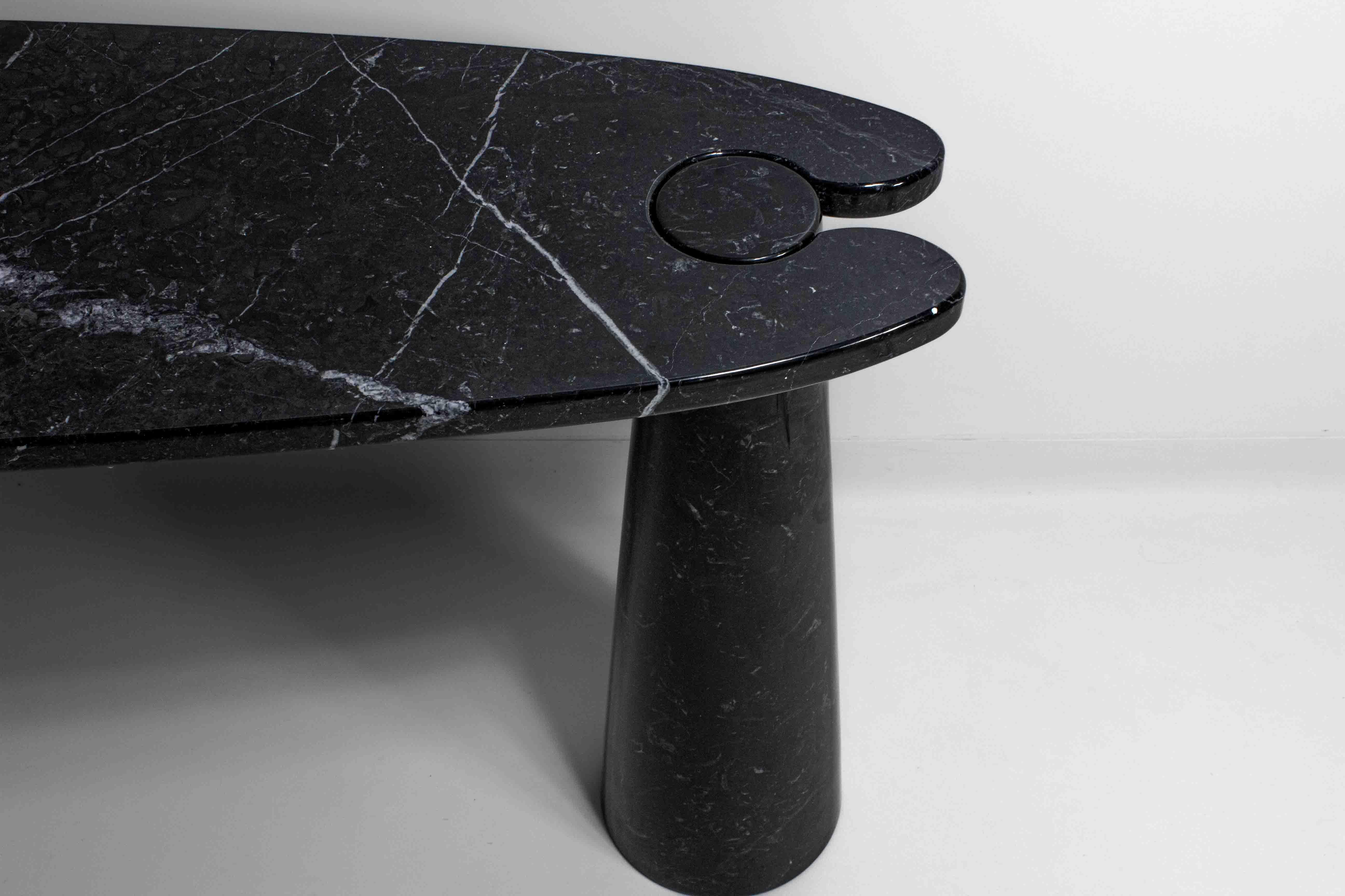 Schwarzer Konsolentisch „Eros“ aus Marquina-Marmor von Angelo Mangiarotti im Angebot 1
