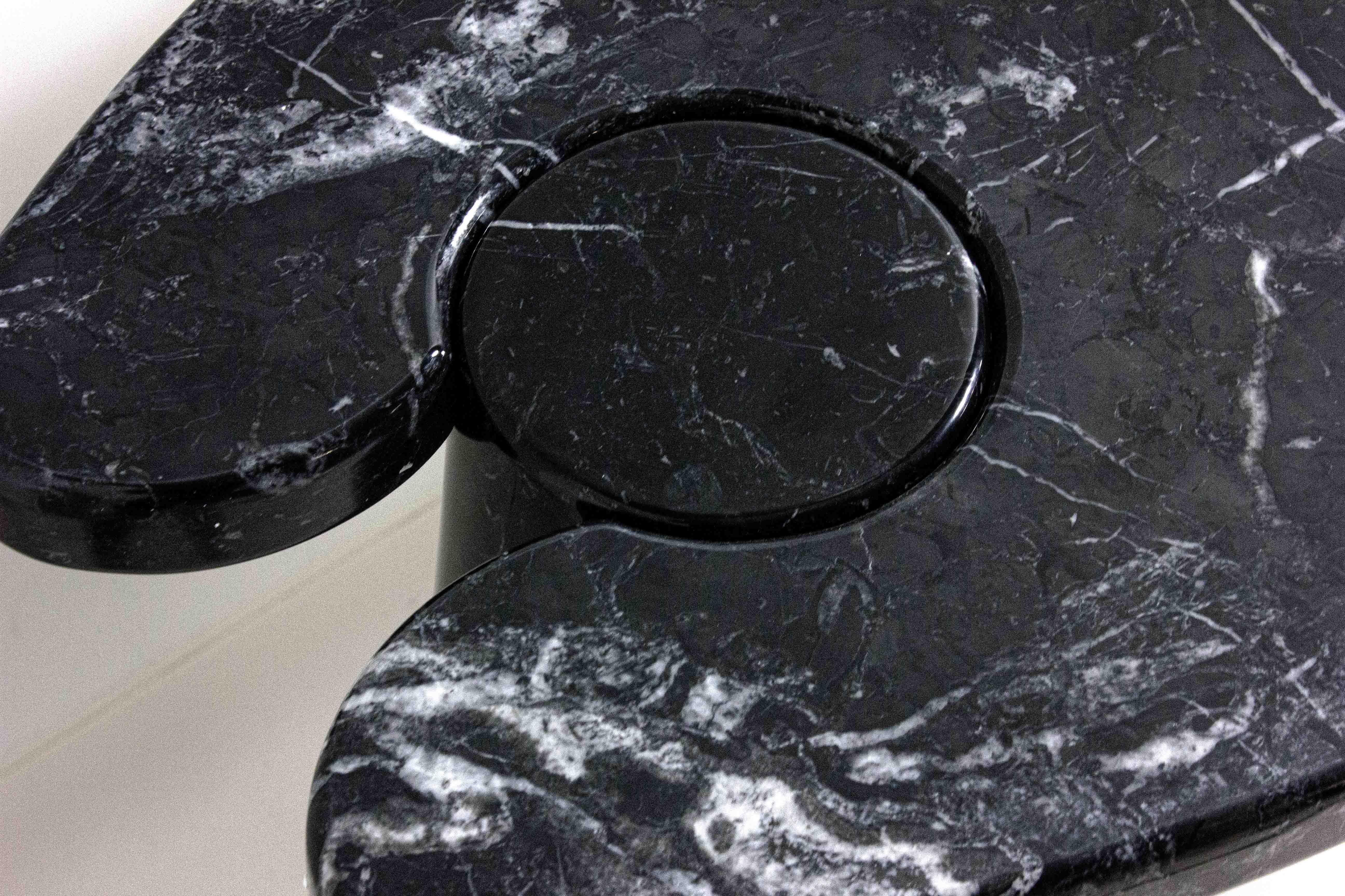 Schwarzer Konsolentisch „Eros“ aus Marquina-Marmor von Angelo Mangiarotti im Angebot 2