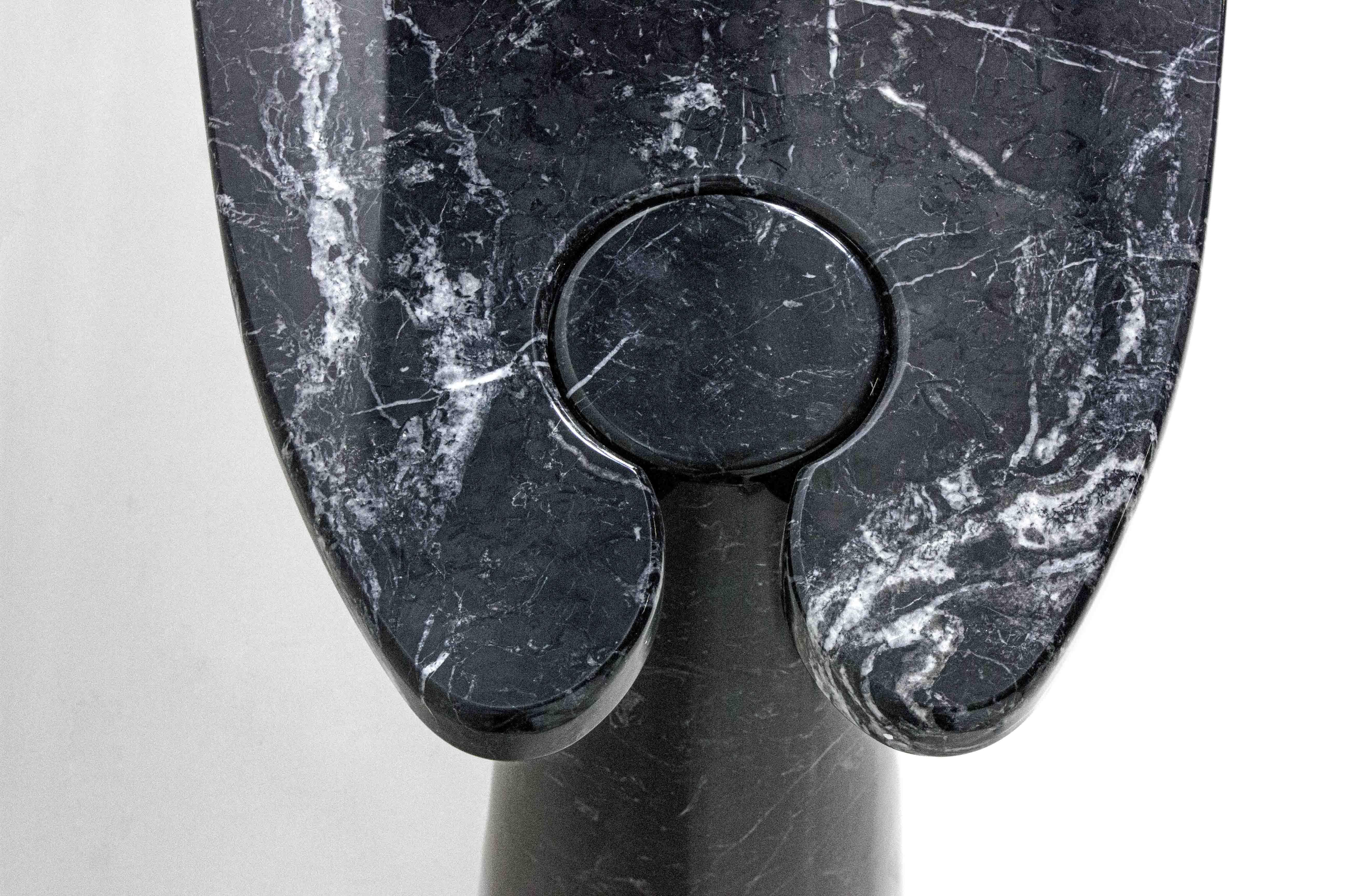 Schwarzer Konsolentisch „Eros“ aus Marquina-Marmor von Angelo Mangiarotti im Angebot 3