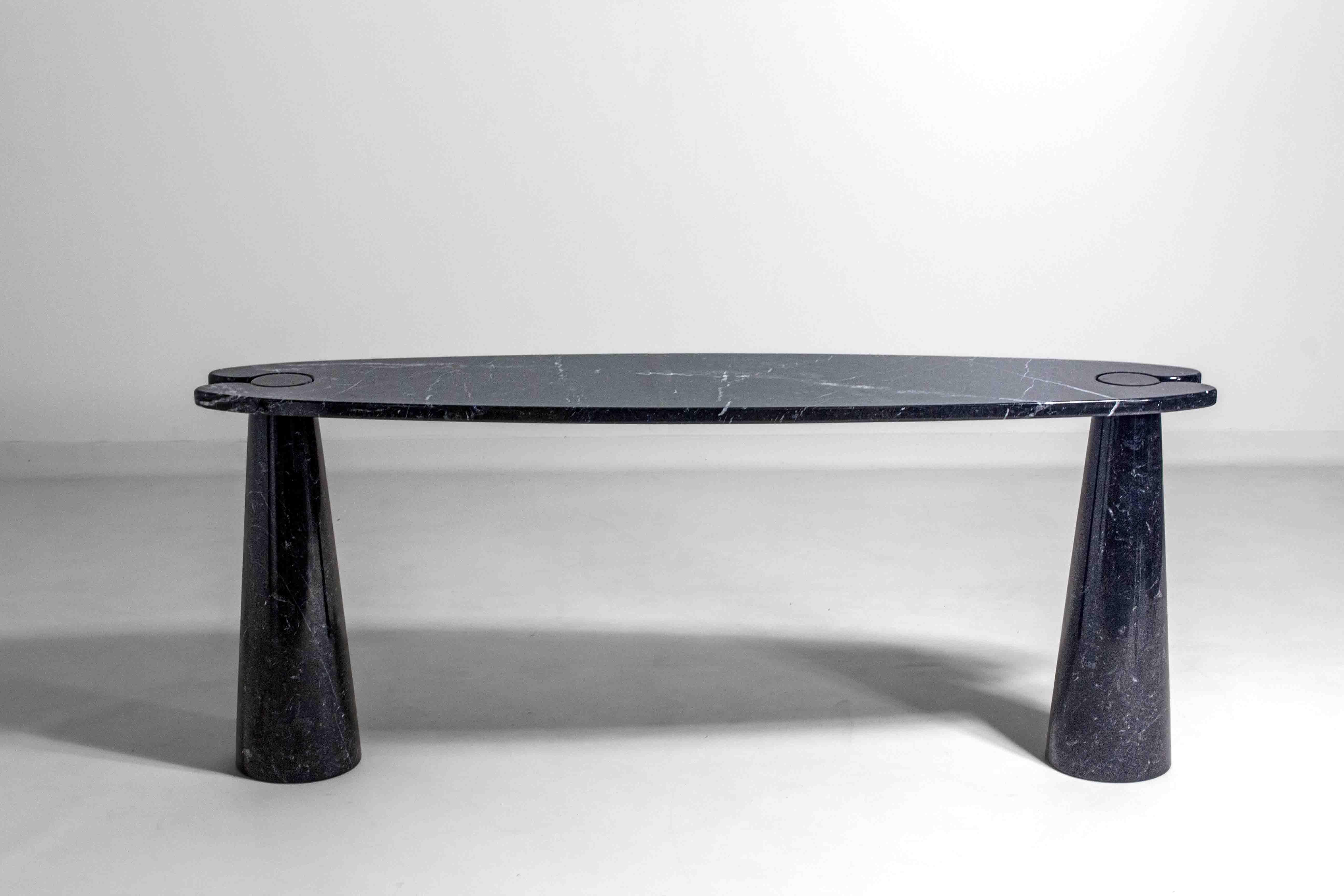 Schwarzer Konsolentisch „Eros“ aus Marquina-Marmor von Angelo Mangiarotti im Angebot 4