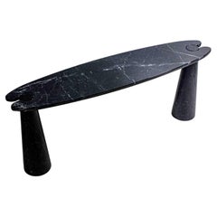 Black marquina marble ' Eros ' console table by Angelo Mangiarotti