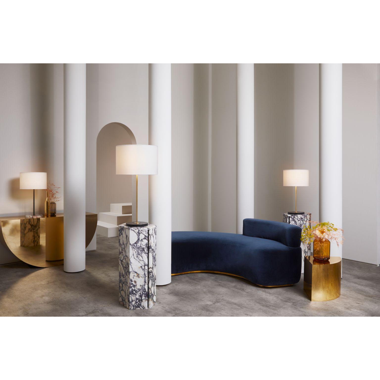 Lampe de table Mayfair en marbre noir Marquina par CTO Lighting en vente 3