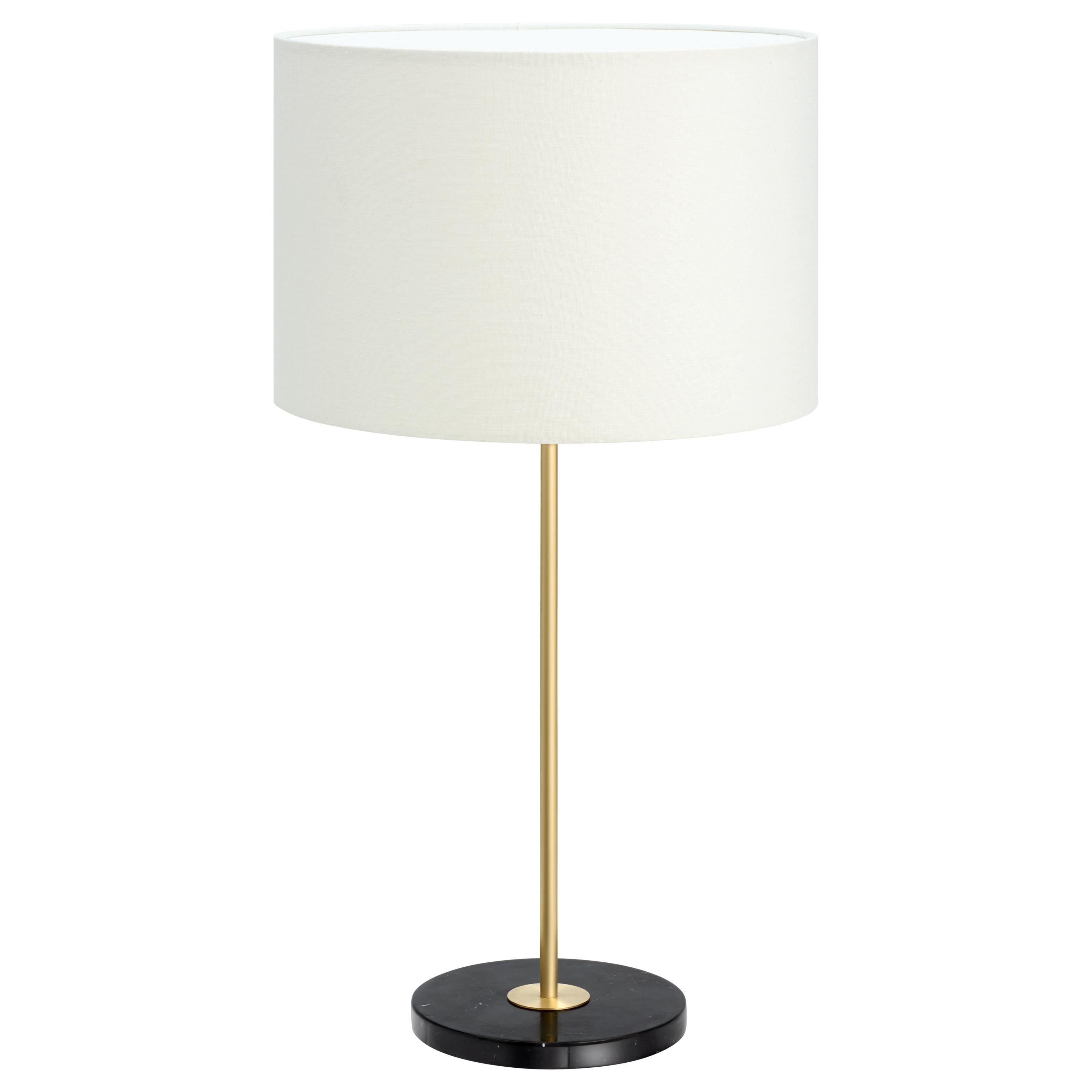 Brass Black Marquina Marble Mayfair Table Lamp by CTO Lighting
