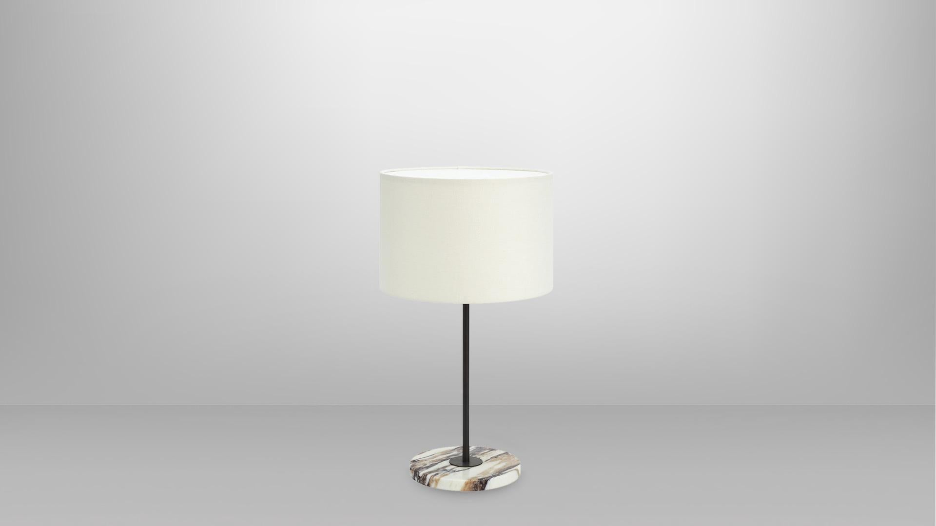Lampe de table Mayfair en marbre noir Marquina par CTO Lighting en vente 1