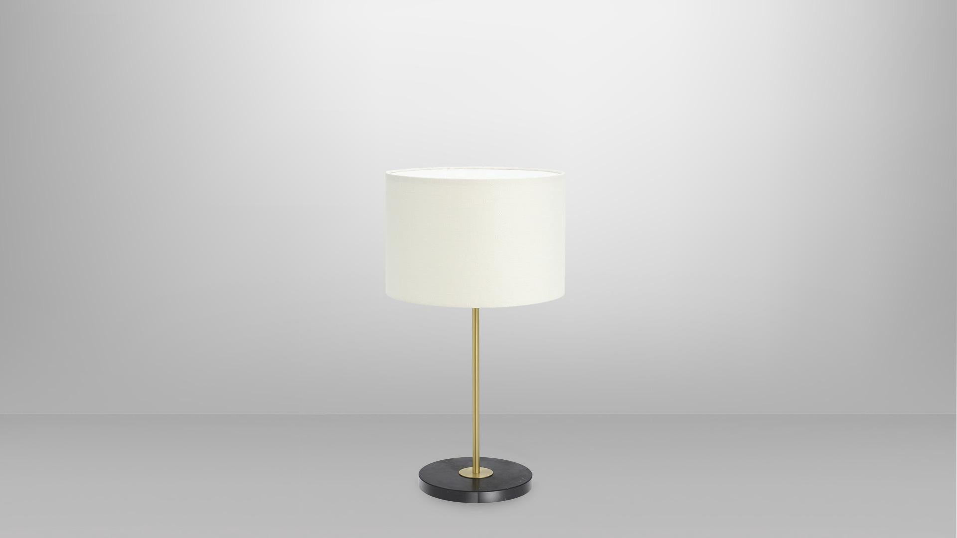 Lampe de table Mayfair en marbre noir Marquina par CTO Lighting en vente 2