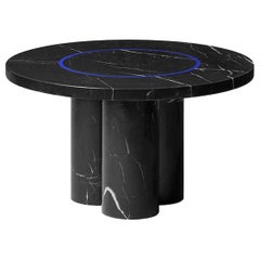 Black Marquina Marble Round Coffee Table from Dislocation by Studio Buzao