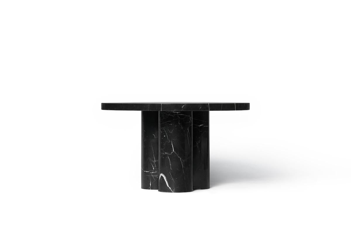 black marble round coffee table