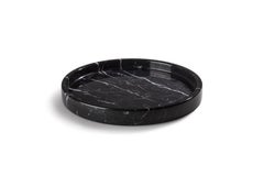Black Marquina Marble Round Tray