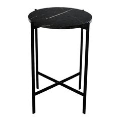 Black Marquina Marble Small Deck Table by OxDenmarq