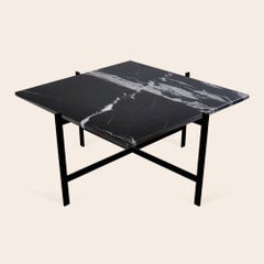 Black Marquina Marble Square Deck Table by Oxdenmarq