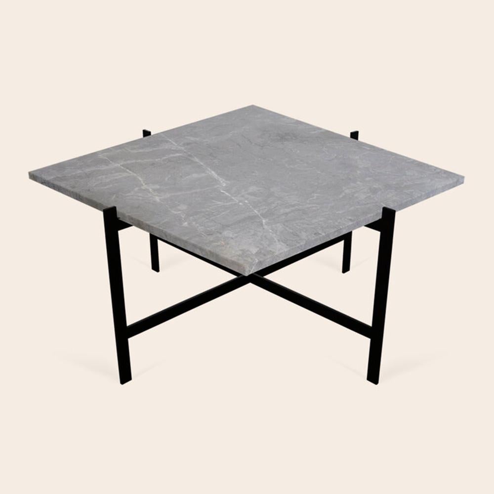 Danish Black Marquina Marble Square Deck Table by Oxdenmarq For Sale