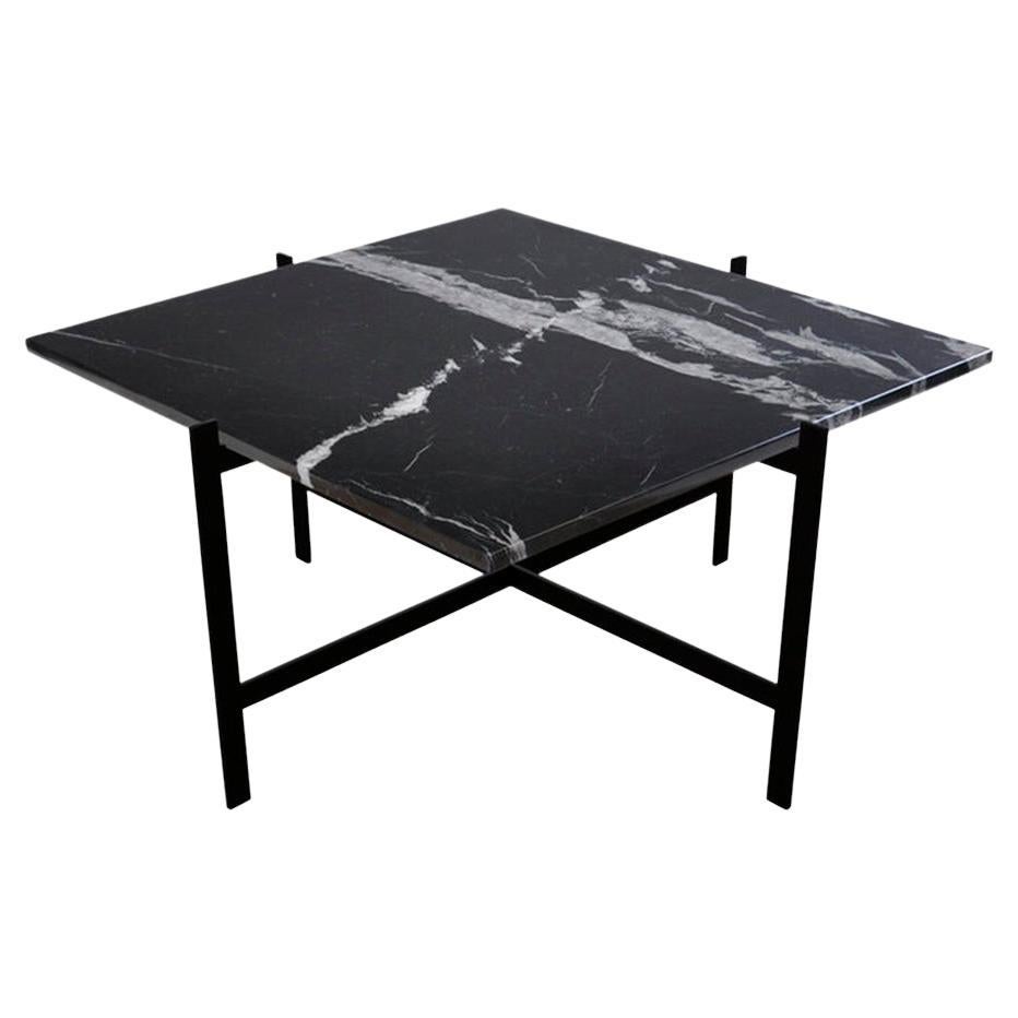 Black Marquina Marble Square Deck Table by Oxdenmarq For Sale