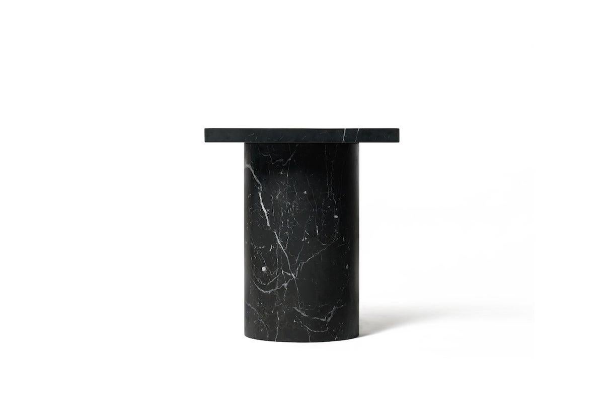 Chinese Black Marquina Marble Square Side Table from Dislocation by Studio Buzao